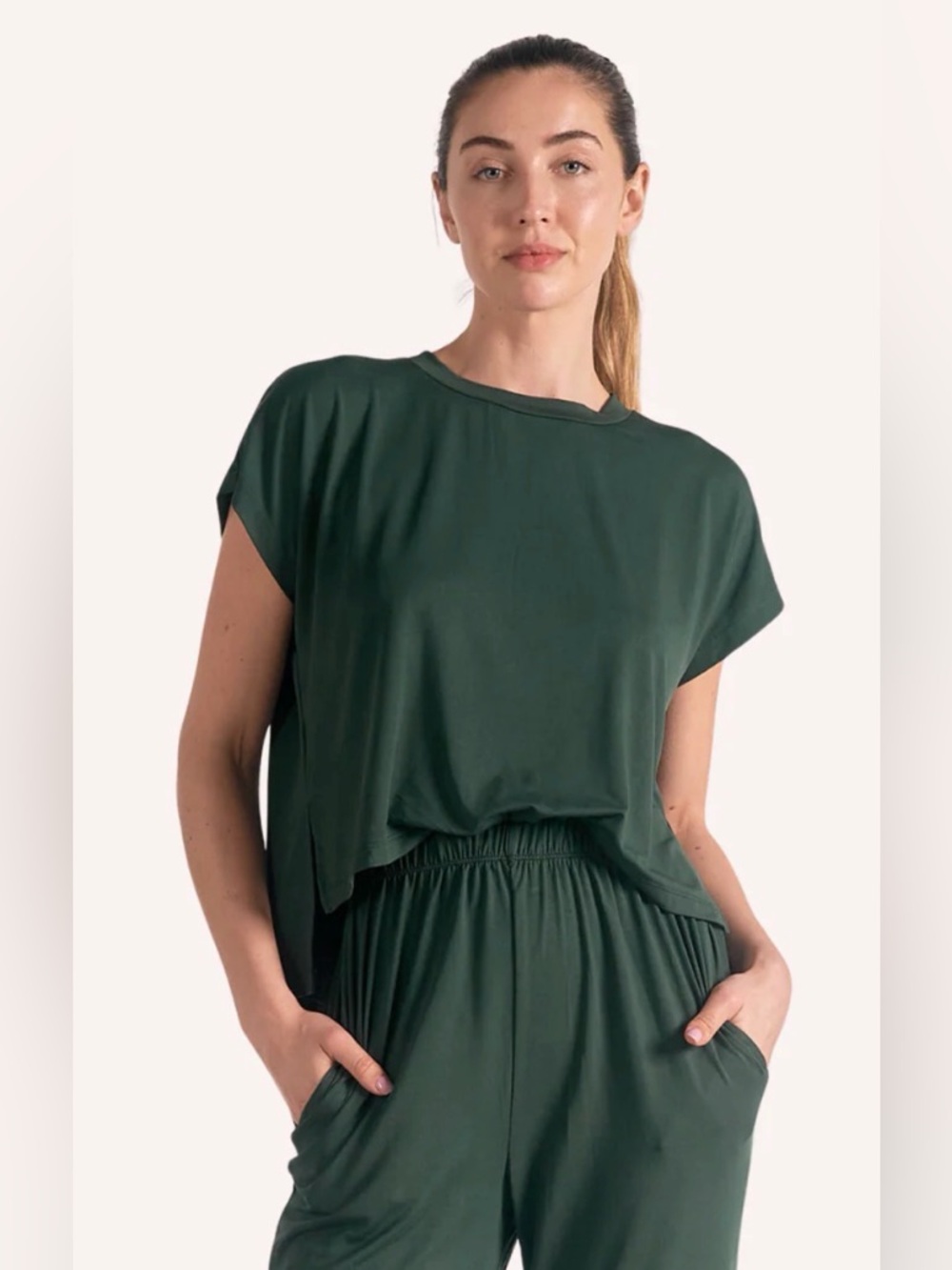 Elan SS T-Shirt Jumpsuit, NWT ($120)! - Picture 2 of 9